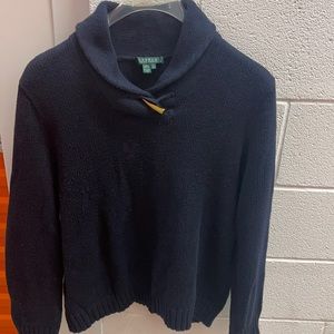A Lauren by Ralph Lauren navy 100% cotton cardigan